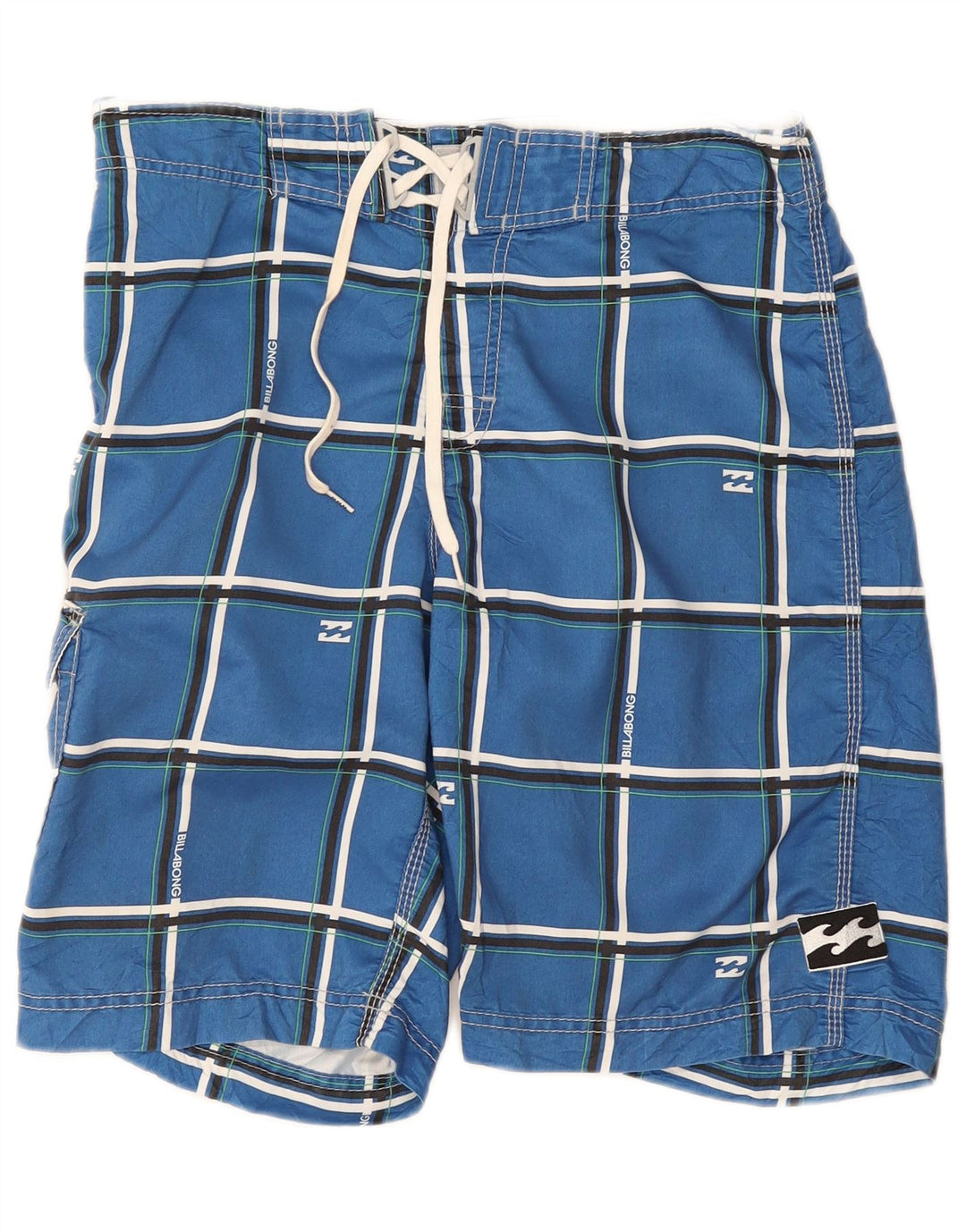 Billabong Short de bain homme bleu moyen à carreaux en polyester