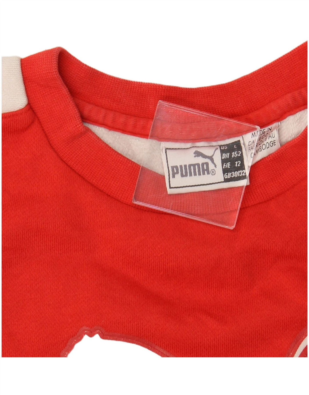 PUMA Sweat-shirt graphique pour garçon 11-12 ans Rouge Colorblock Coton