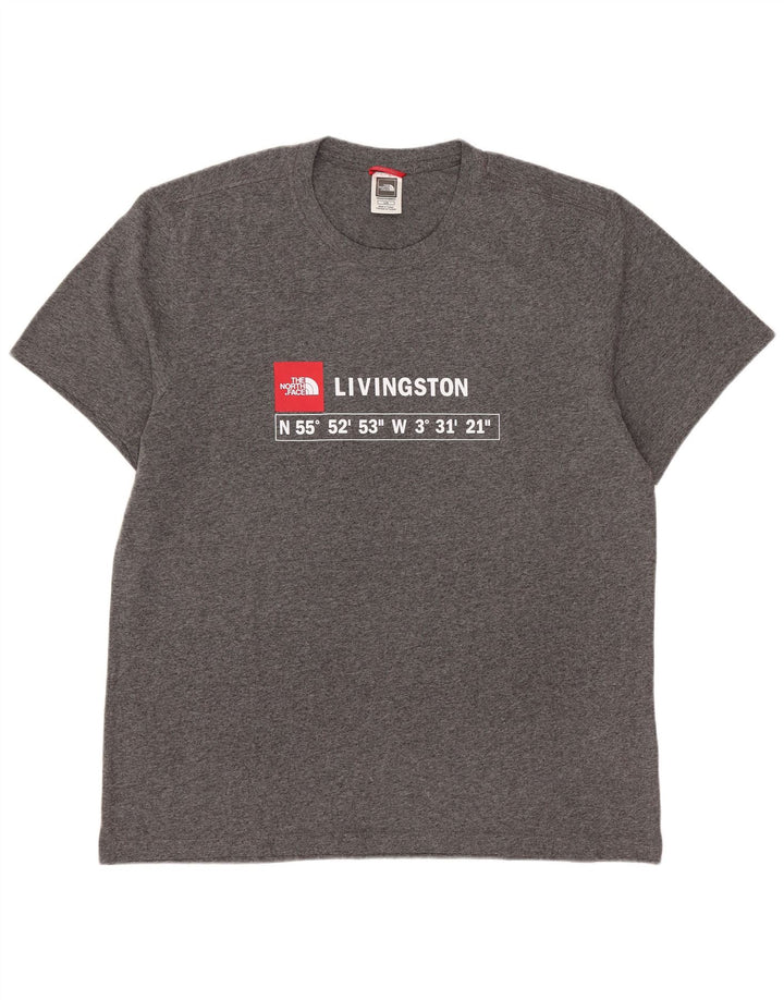 The North Face T-shirt graphique pour hommes, grand coton moucheté gris