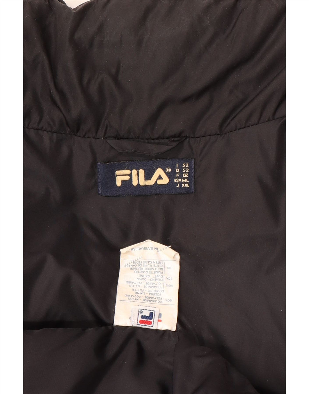 Fila Veste matelassée homme IT 52 XL Noir Polyamide Hiver