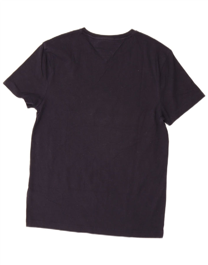 TOMMY HILFIGER T-Shirt Slim Fit Stretch Homme Bleu Marine Moyen Coton