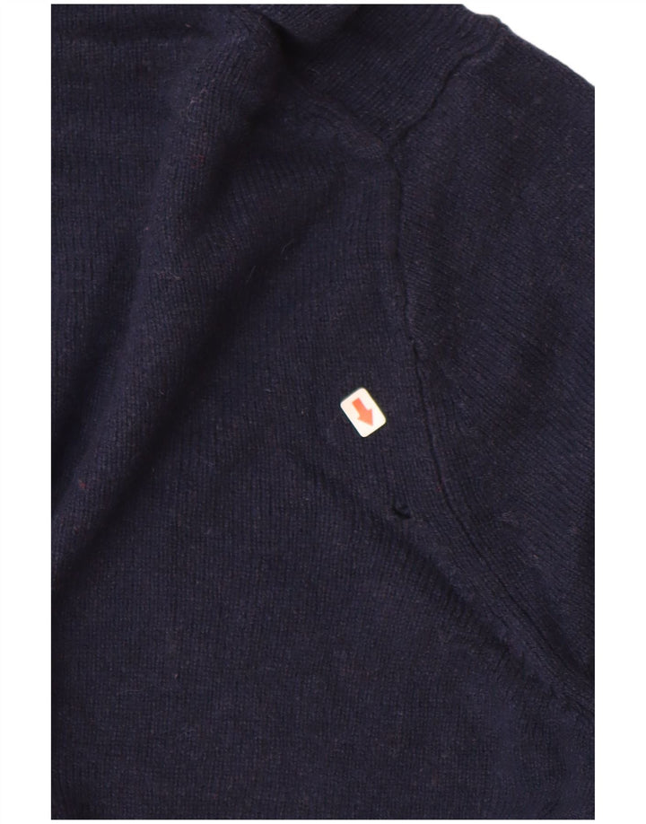 Marks & Spencer Pull col bateau pour homme en laine bleu marine Taille L