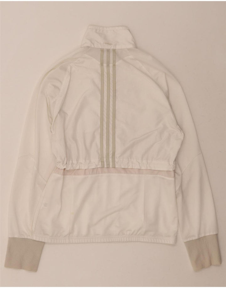 ADIDAS Womens Clima 365 Tracksuit Top Jacket UK 14 Medium White Vintage Adidas and Second-Hand Adidas from Messina Hembry 
