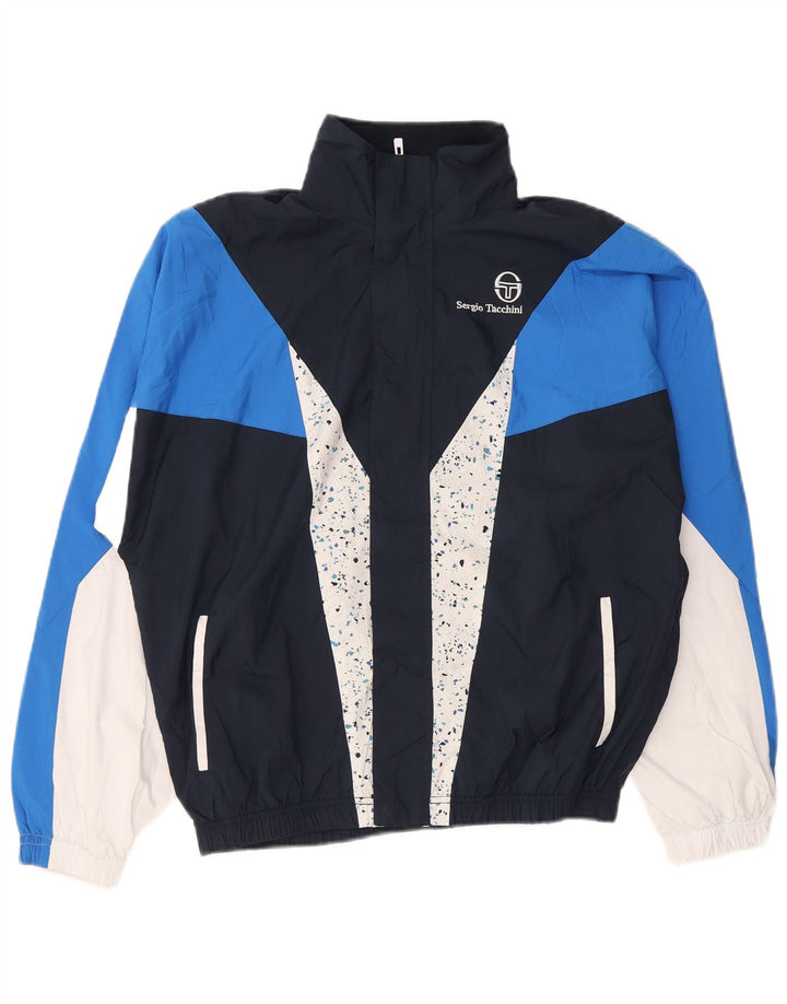 Sergio Tacchini Veste De Survêtement Homme Bleu Marine Moyen Colourblock
