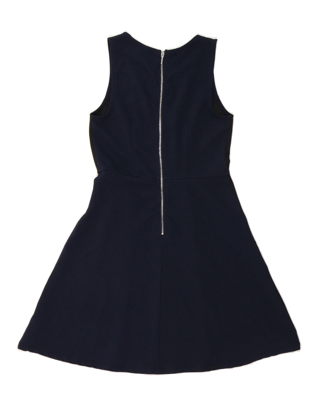 MOSSIMO Womens Sleeveless A-Line Dress UK 12 Medium Navy Blue Colourblock Vintage Mossimo and Second-Hand Mossimo from Messina Hembry 