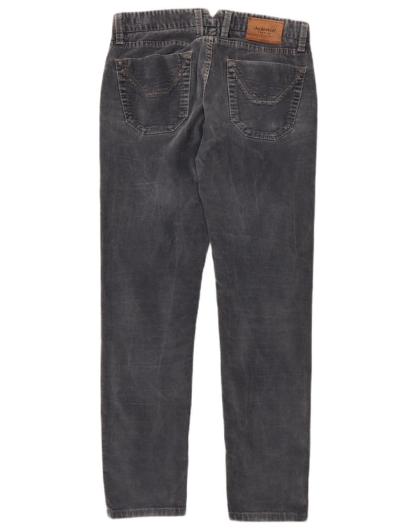 Jeckerson Pantalon coupe slim en velours côtelé pour homme W29 L28 Gris Coton