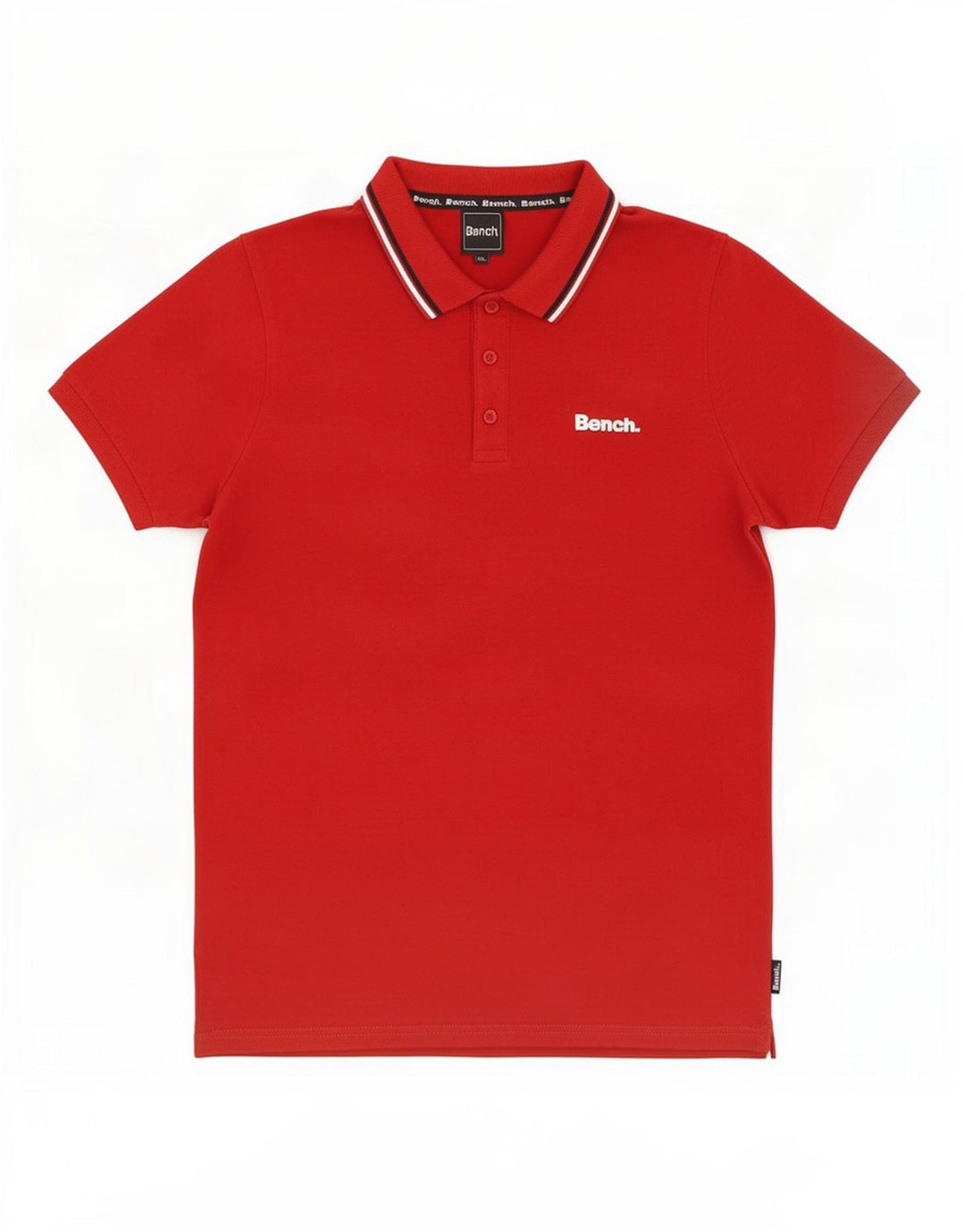 Bench Polo Homme Coton Rayé Rouge Moyen
