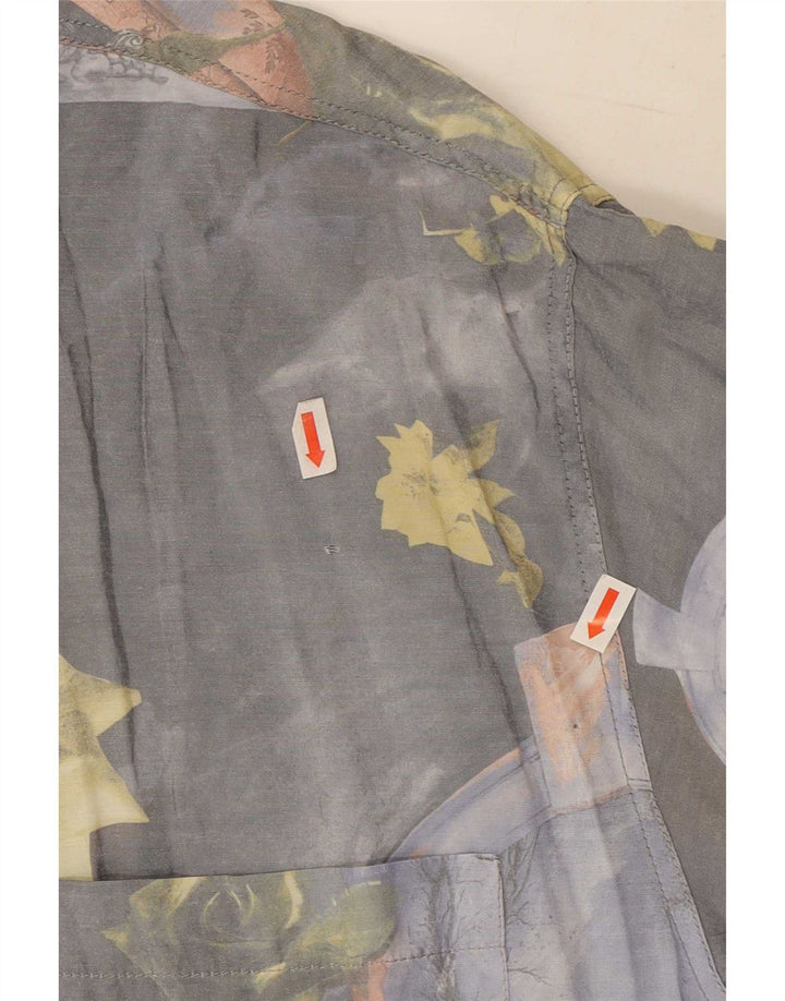Comint Chemise Homme Gris Moyen Floral