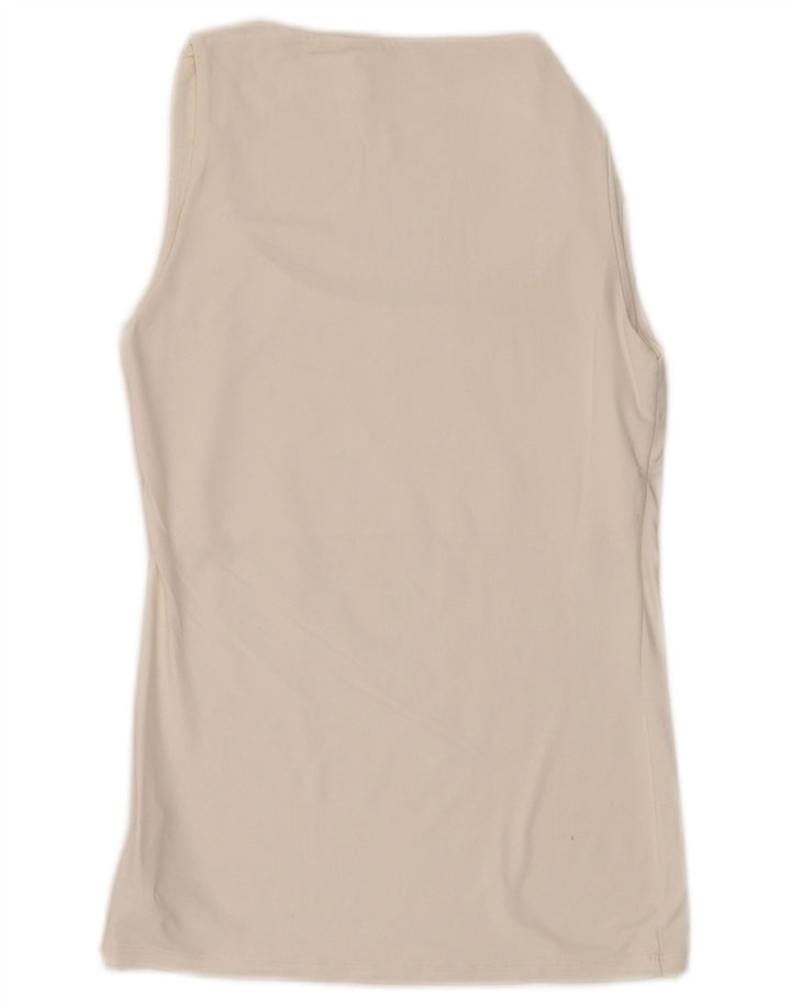 Zara Femme Débardeur UK 12 Medium Blanc Polyamide