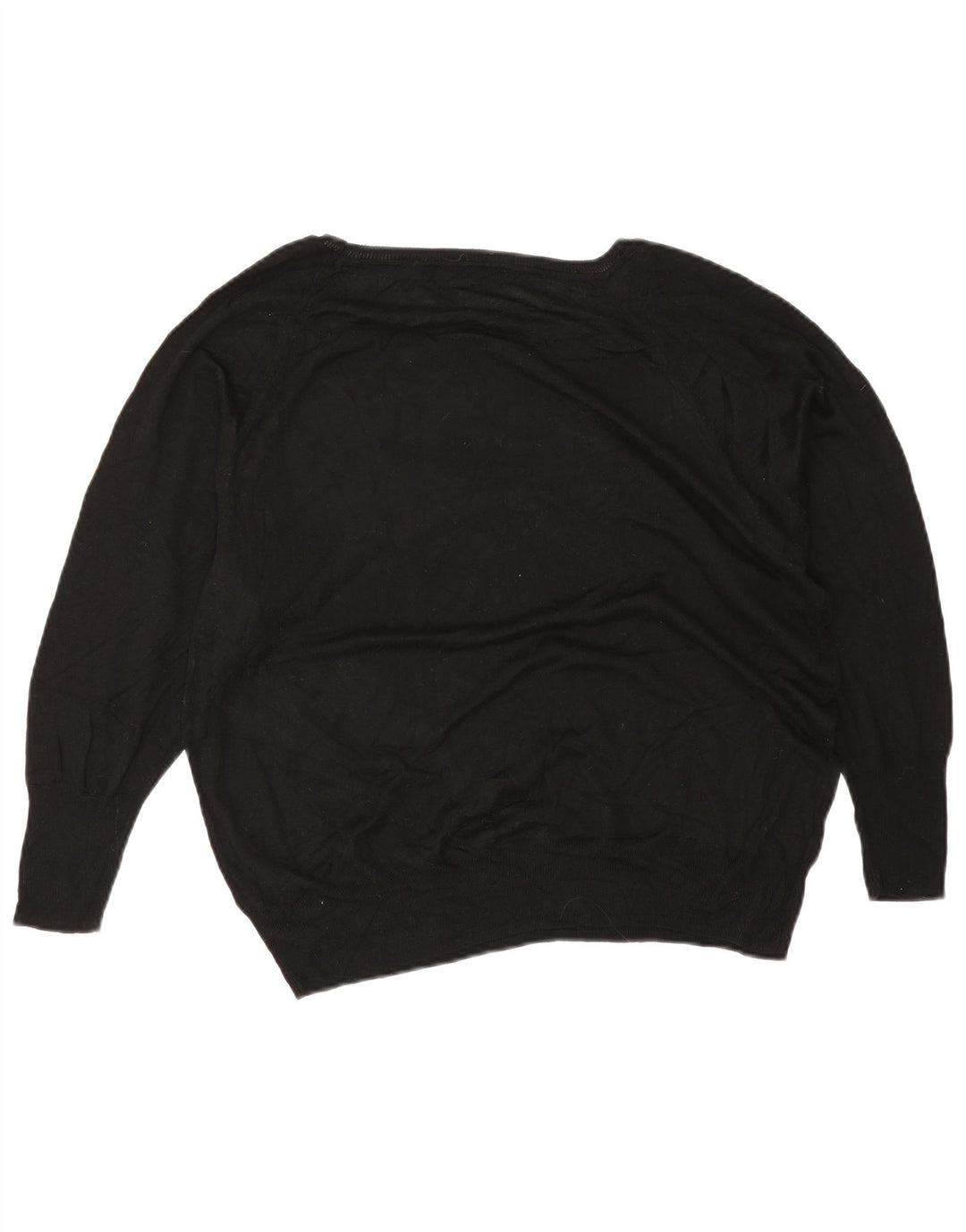 Zara Pull surdimensionné à col bateau pour femme UK 14 Noir moyen