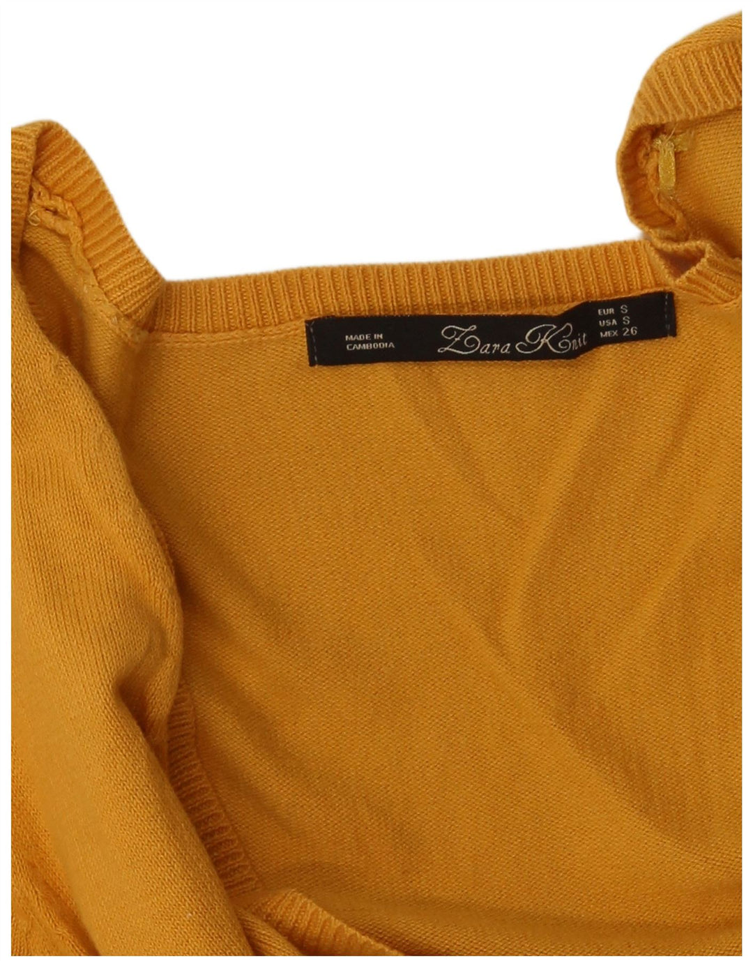 Zara Cardigan Femme Pull UK 10 Petit Jaune