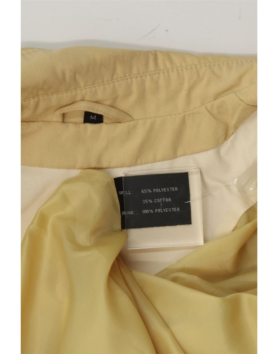 VINTAGE Womens Overcoat UK 14 Medium Yellow Polyester Vintage Vintage and Second-Hand Vintage from Messina Hembry 