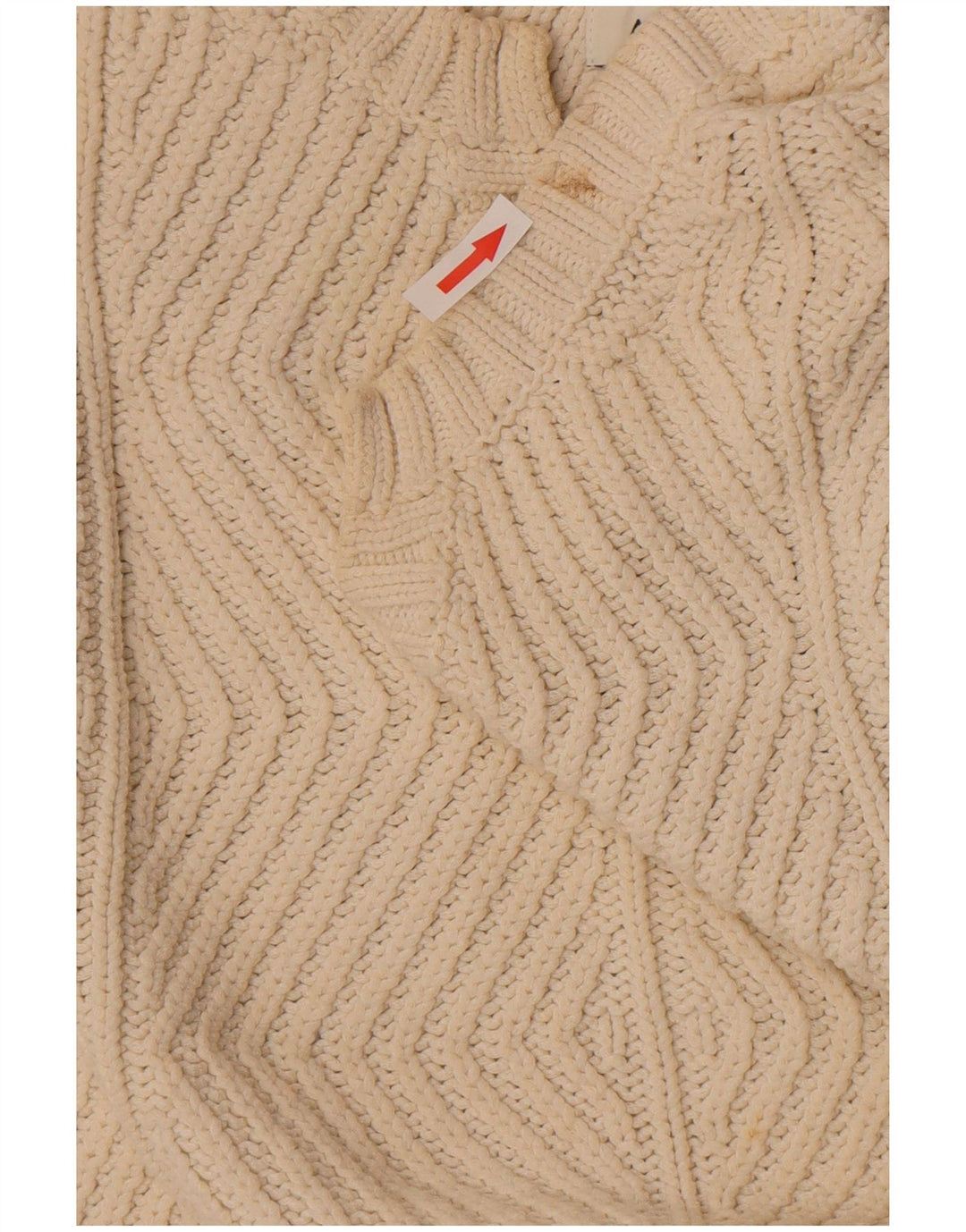 Marks & Spencer Pull col en V pour femme UK 10 Small Blanc cassé