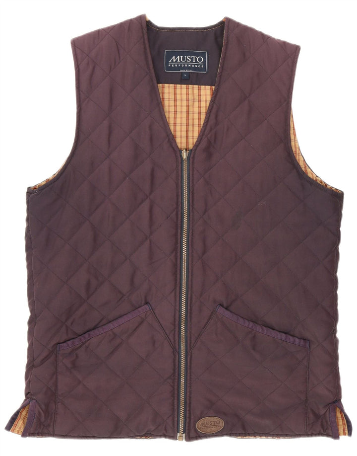 Musto Gilet matelassé pour femme UK 16 Large Violet Polyester