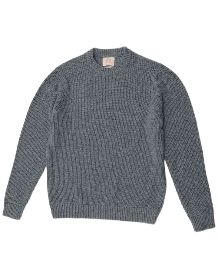 Marks & Spencer Pull à col rond pour homme en polyamide moucheté bleu moyen