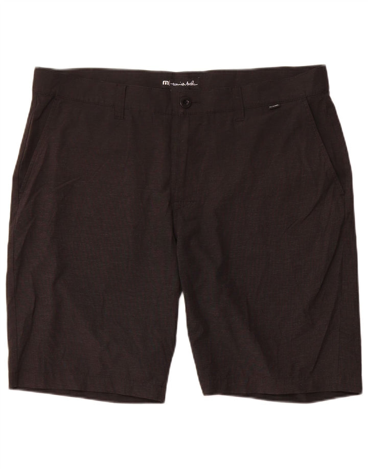 Travis Mathew Short chino pour homme W38 XL Noir à fines rayures Polyester