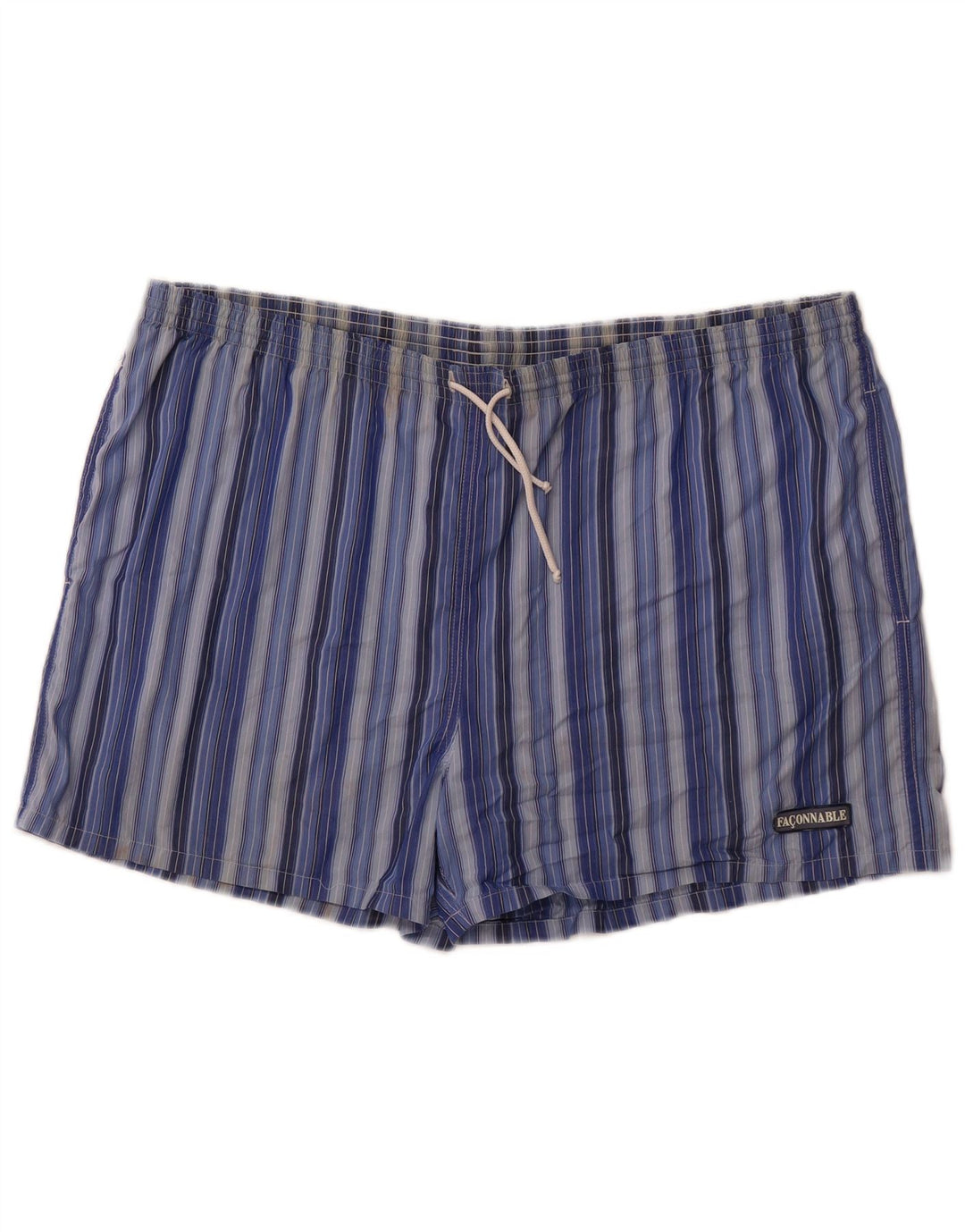 FACONNABLE Mens Swimming Shorts XL  Multicoloured Striped Cotton