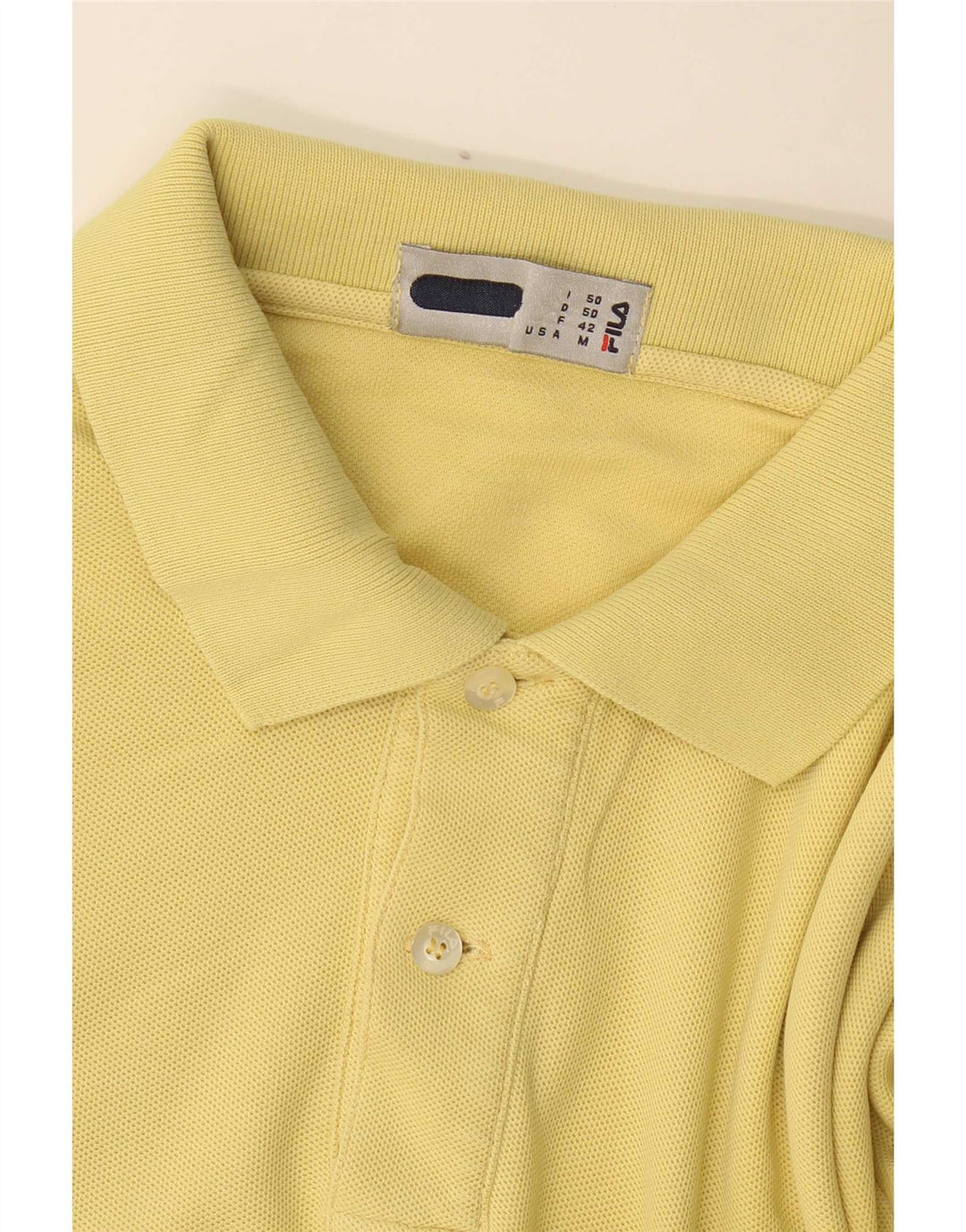 Fila Polo Homme Jaune Moyen