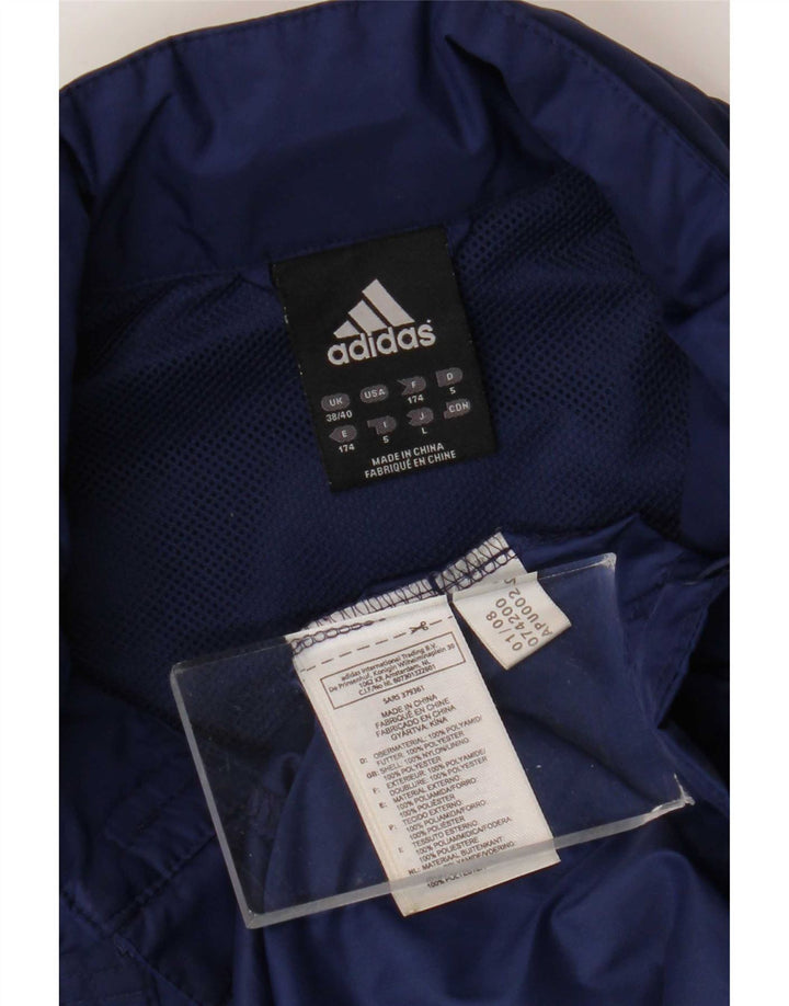 Adidas Veste de pluie graphique pour homme UK 38/40 Bleu marine moyen Colourblock
