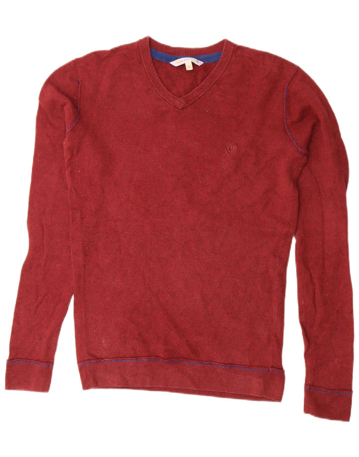 FAT FACE Pull Col V Homme Rouge Moyen Coton