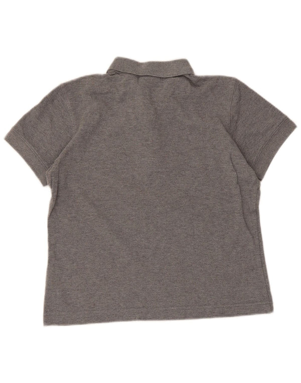 Fila Polo court pour femme UK 10 petit coton moucheté gris