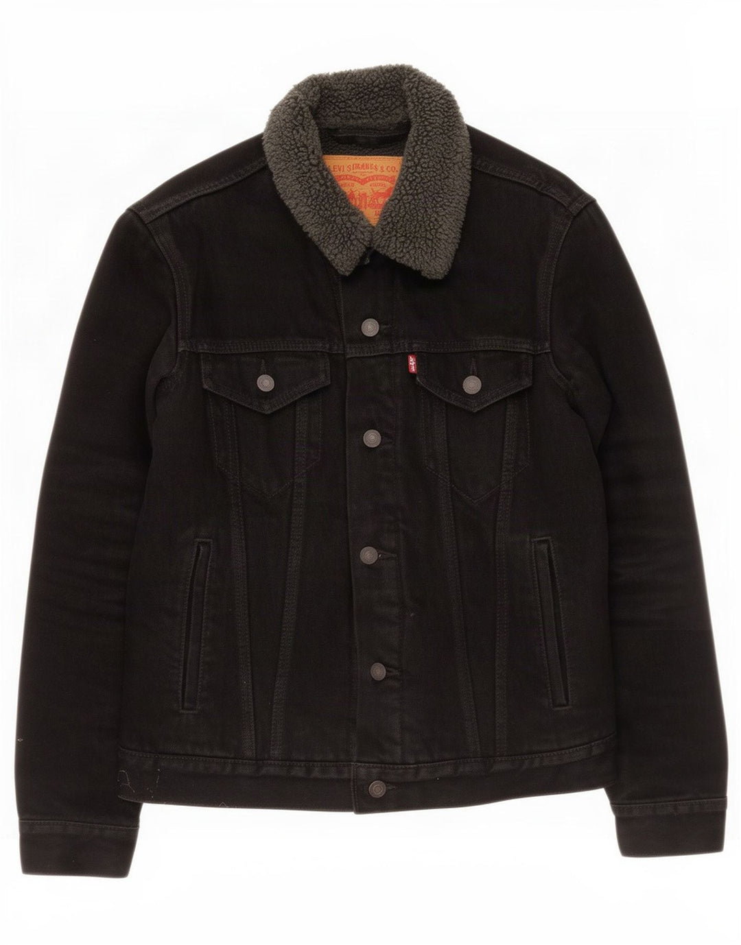 Levi's Veste Sherpa en Jean Homme UK 36 Petit Noir Coton