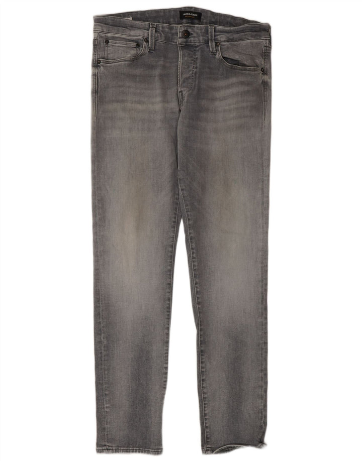 JACK & JONES Jean Slim Homme W34 L32 Gris Coton