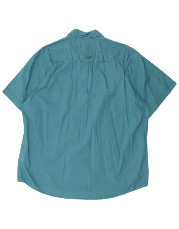 CAMEL ACTIVE Chemise Manches Courtes Homme XL Bleu Coton