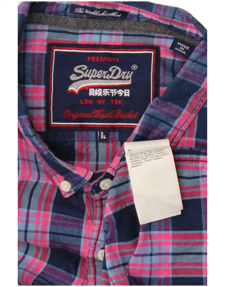 SUPERDRY Chemise Homme 3XL Coton à Carreaux Multicolore