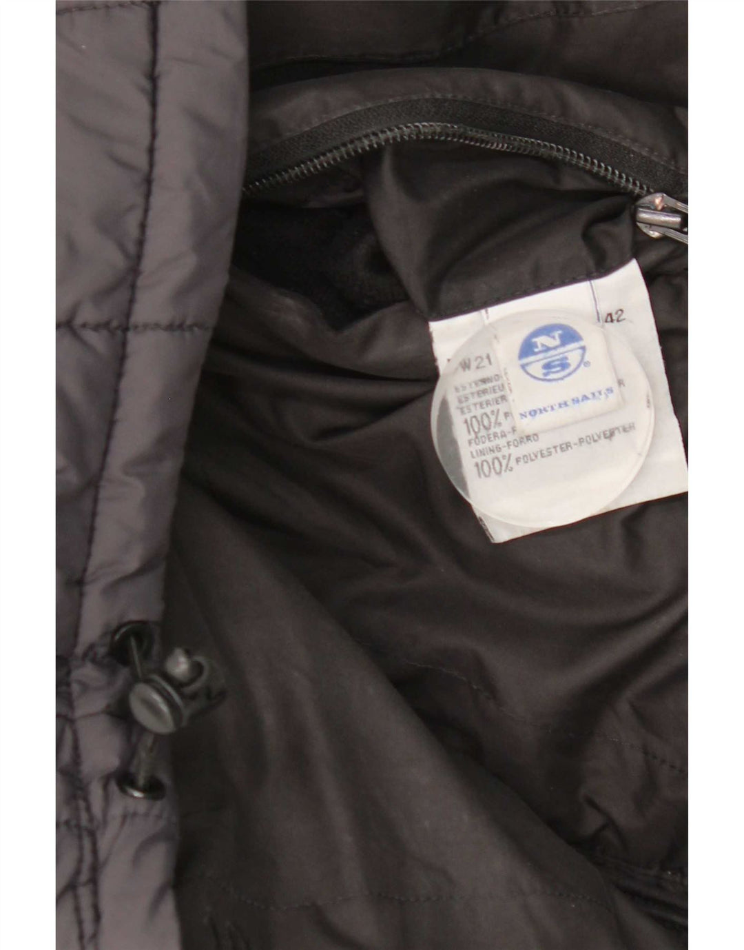 North Sails Veste matelassée réversible à capuche pour homme UK 36 Small Noir