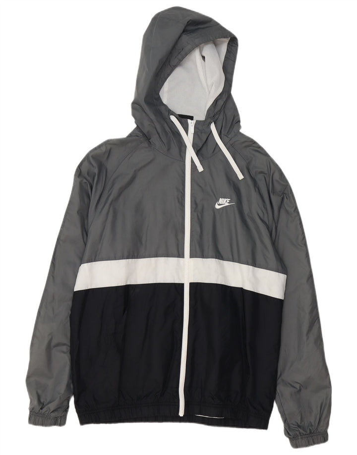 NIKE Veste de survêtement à capuche pour homme Gris moyen Colorblock Polyester