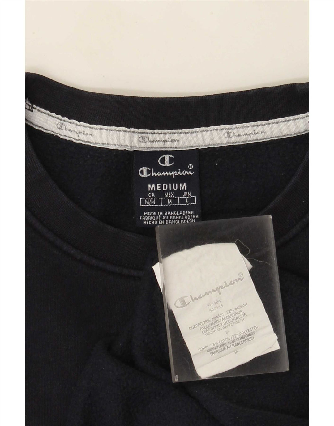 Champion Sweat-Shirt Homme Bleu Marine Moyen Coton