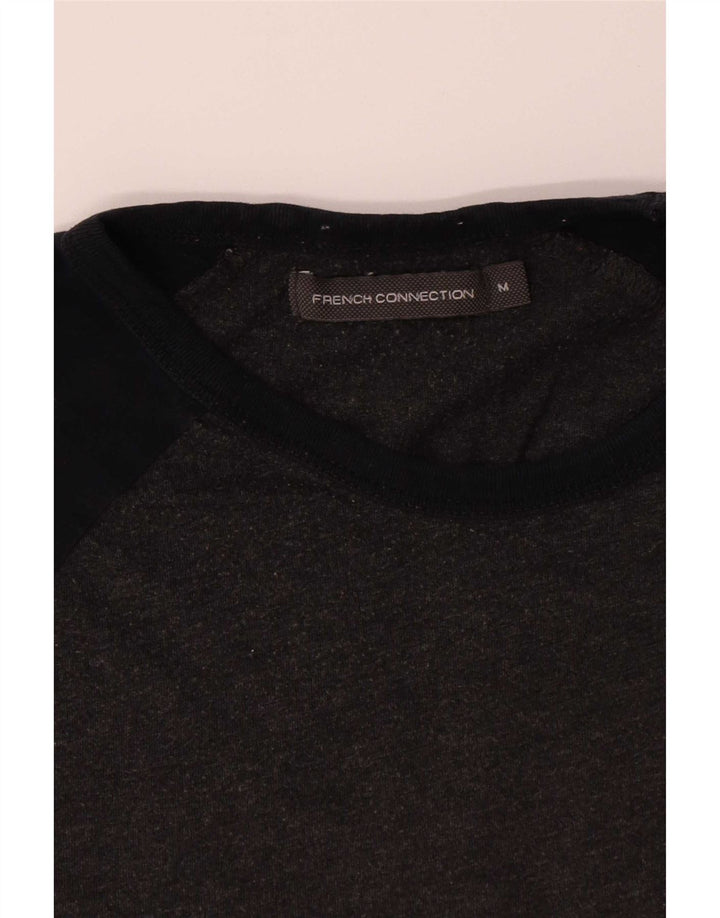 French Connection Tee-Shirt Homme Gris Moyen Colourblock Cotton