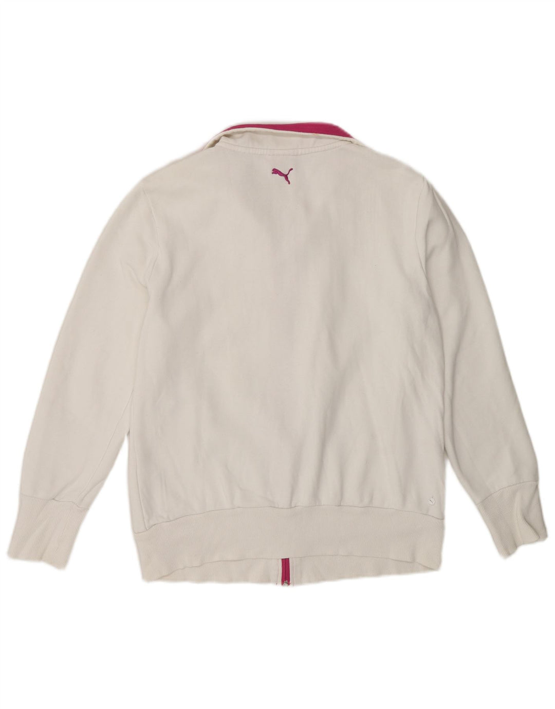 Puma Veste de survêtement graphique pour femme UK 14 Large Blanc Colorblock