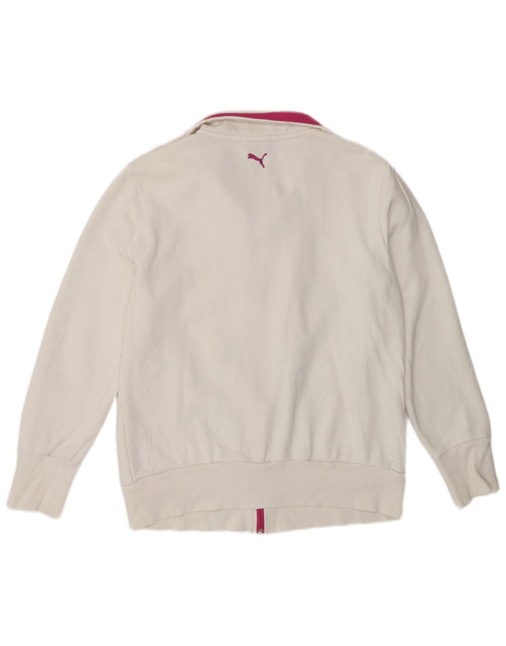 Puma Veste de survêtement graphique pour femme UK 14 Large Blanc Colorblock