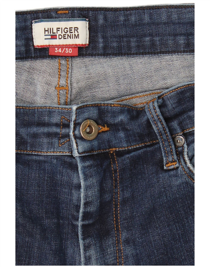 TOMMY HILFIGER Jean Slim Tapered Homme W34 L30 Bleu Coton