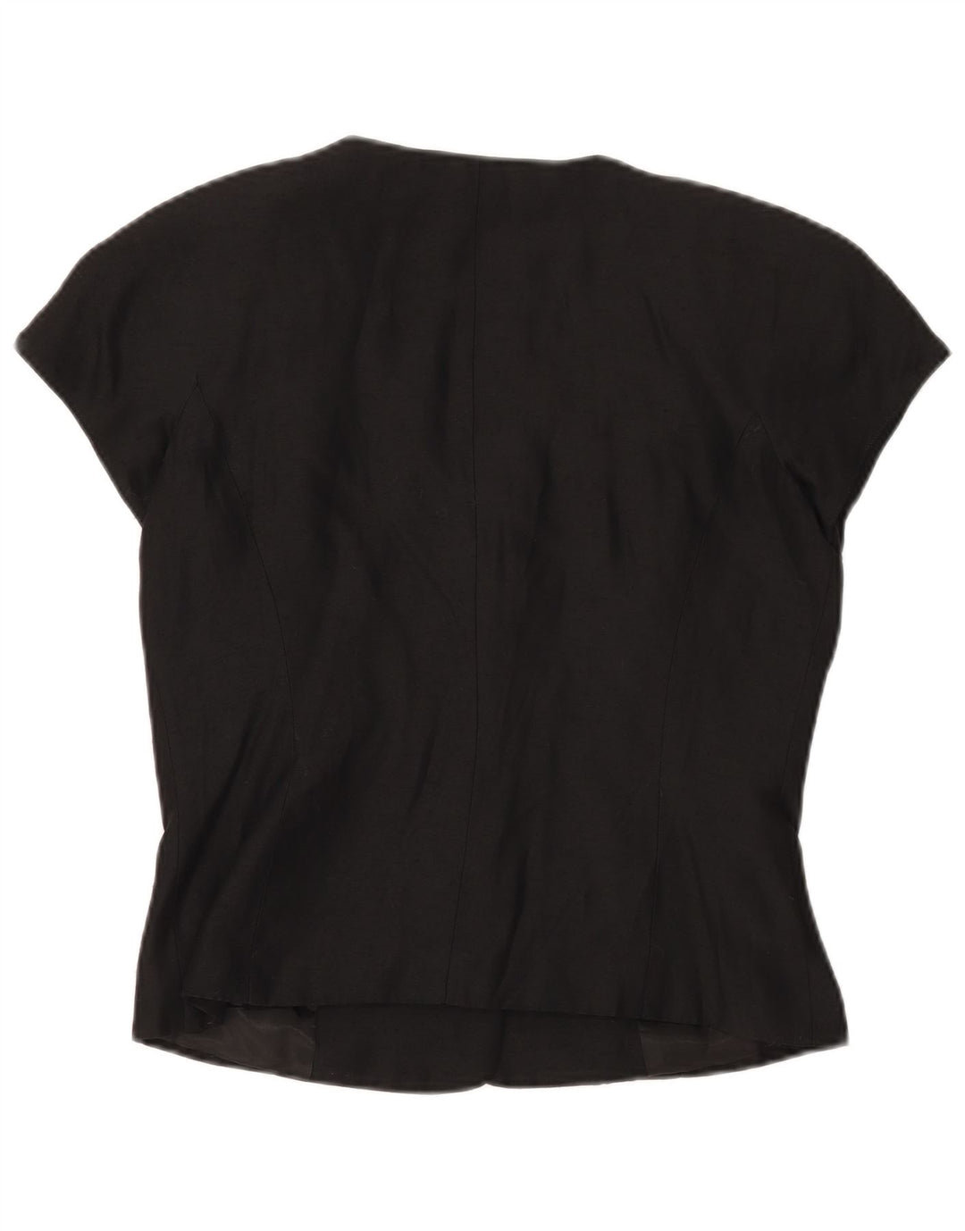 L'Equipe Veste Blazer à Manches Courtes à 4 Boutons pour Femme IT 46 Large Noir