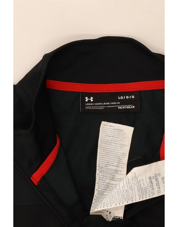UNDER ARMOUR Veste de survêtement Heat Gear pour homme Taille L Noir Colorblock