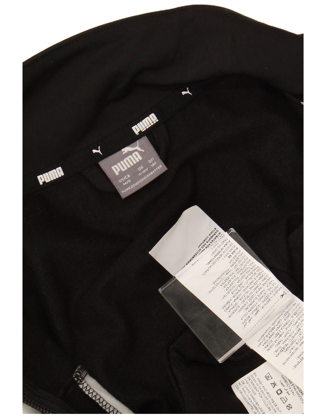 PUMA Veste de Survêtement Garçon 11-12 ans Noir Colorblock Polyester