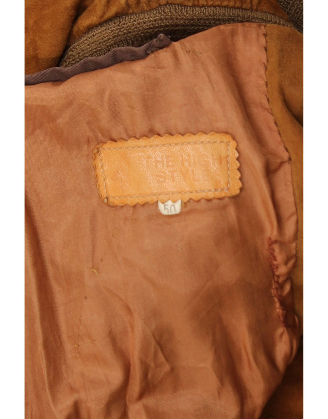 vintage Mens Suede Bomber Jacket IT 50 Grand Brun