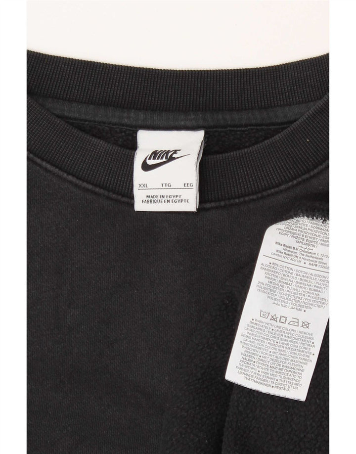 Nike Sweat-shirt pour homme en coton noir 2XL