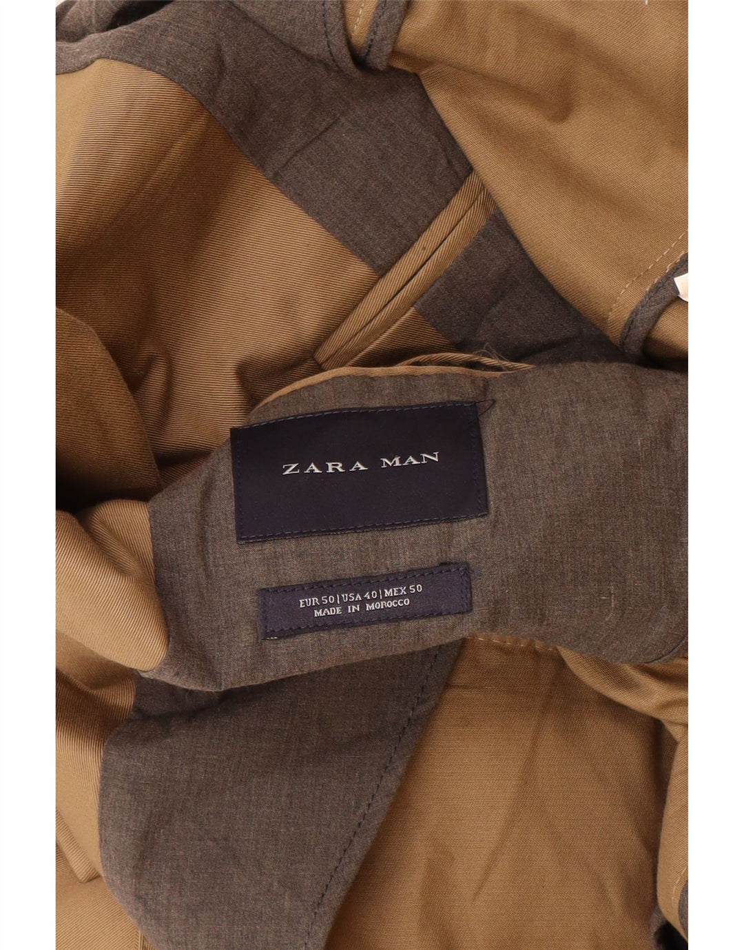 Zara Veste Blazer 2 Boutons Homme EU 50 Marron Moyen