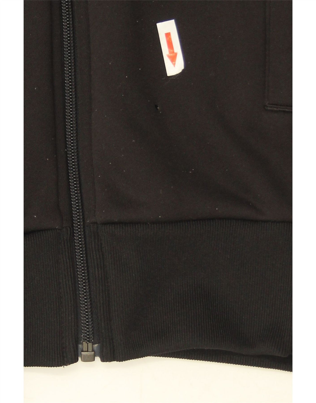Adidas Pull à capuche zippé graphique pour femme UK 8 Small Noir Polyester