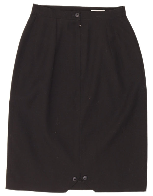 Avis Jupe crayon taille haute pour femme UK 10 Small W22 Noir Polyester