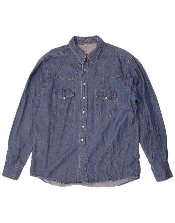 Americanino Chemise en Jean XL Bleu Coton Homme