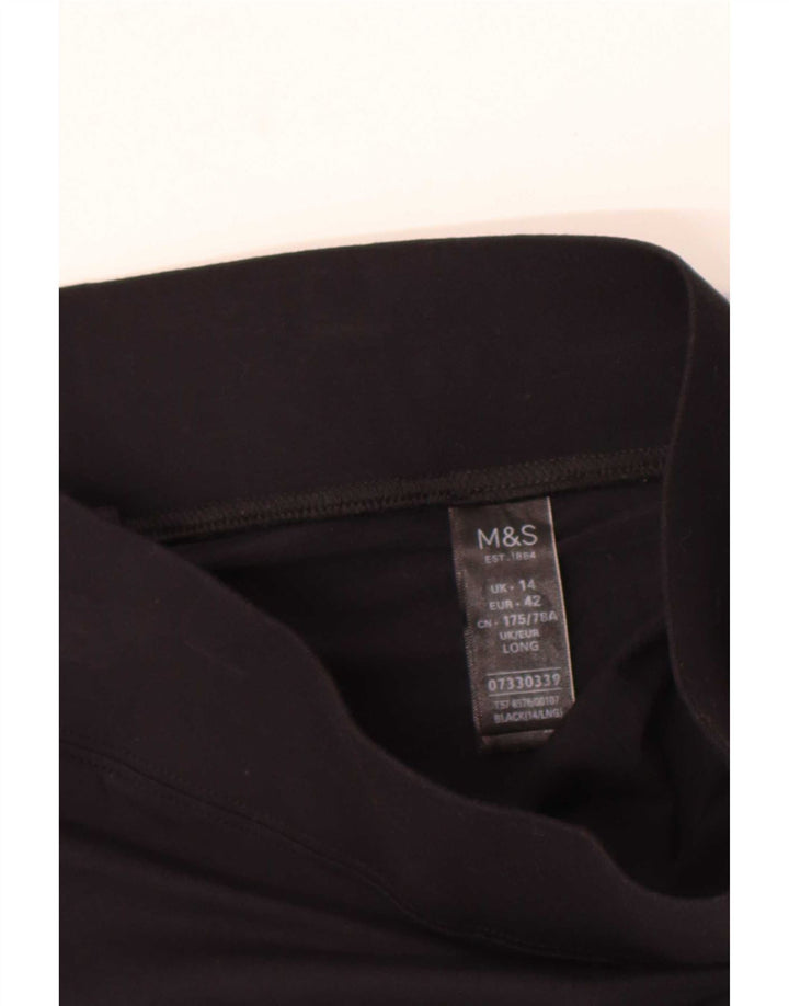 Marks & Spencer Leggings Femme UK 14 Large Noir Viscose