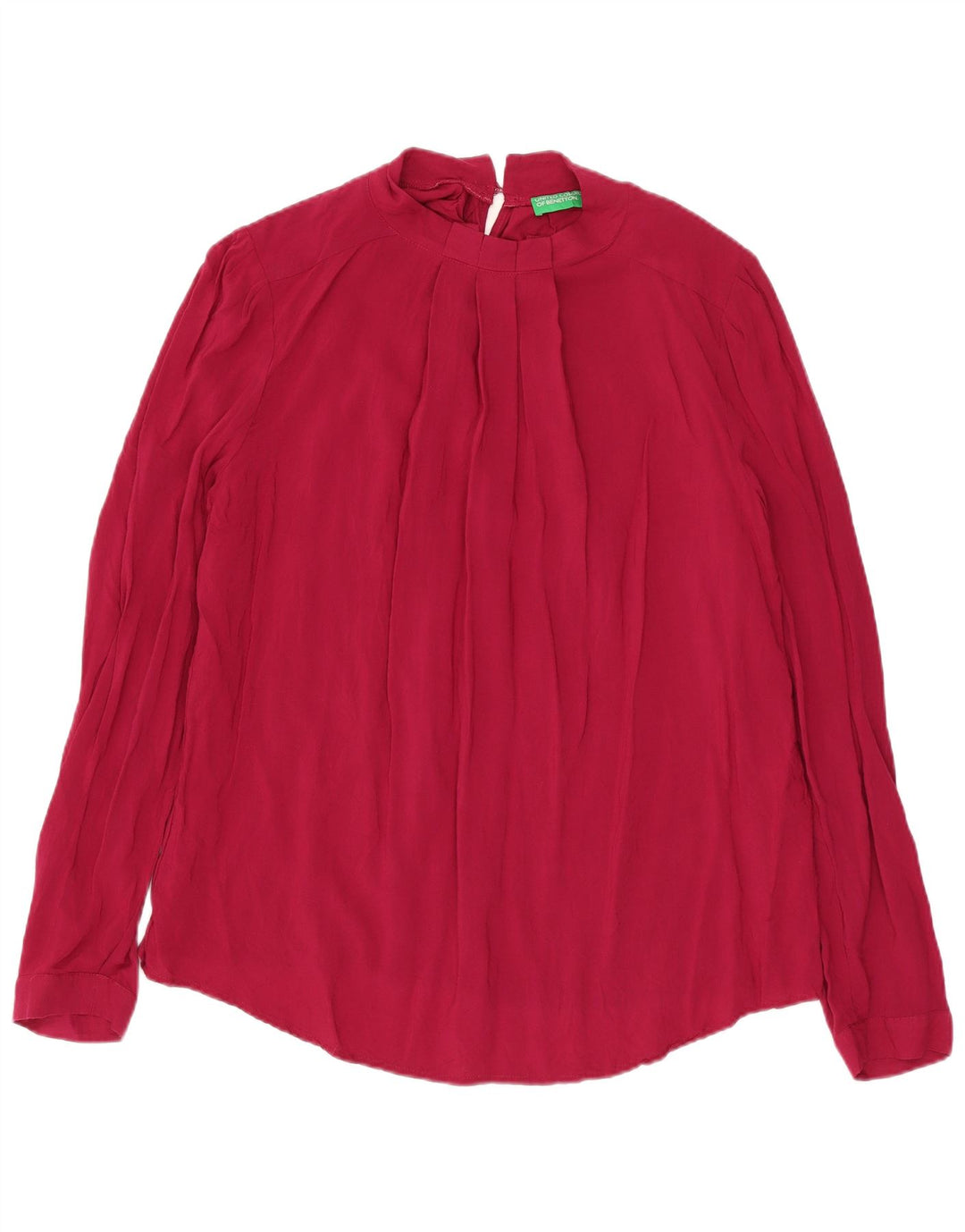 BENETTON Chemisier à manches longues pour femme UK 18 XL Bordeaux