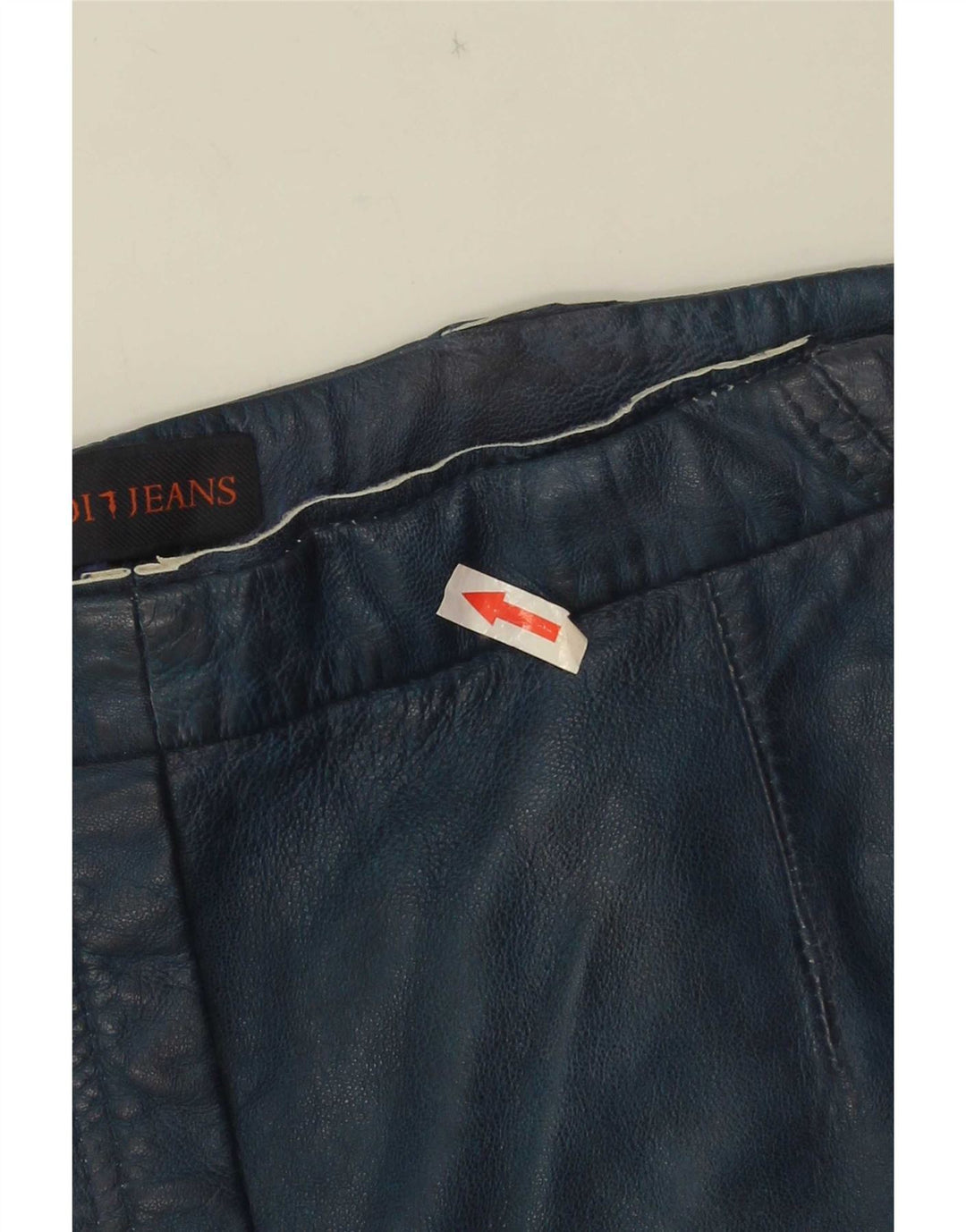 Femme Trussardi Short En Cuir W30 Bleu Marine Moyen |