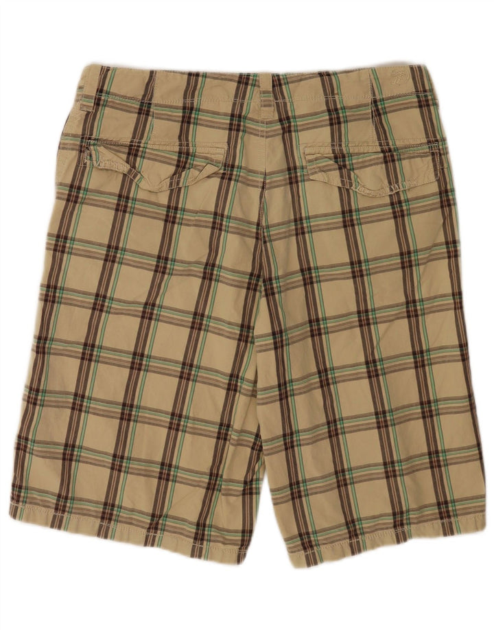 Tom Tailor Short Chino Homme W32 Coton à Carreaux Beige Moyen