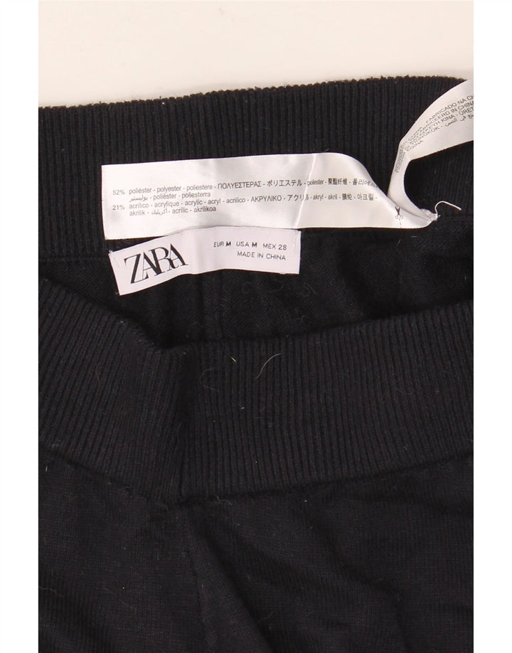 Zara Pantalon De Survêtement Femme UK 14 Medium Bleu Marine Polyester